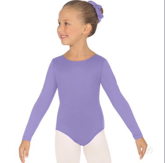 Girls Microfiber Long Sleeve Leotard