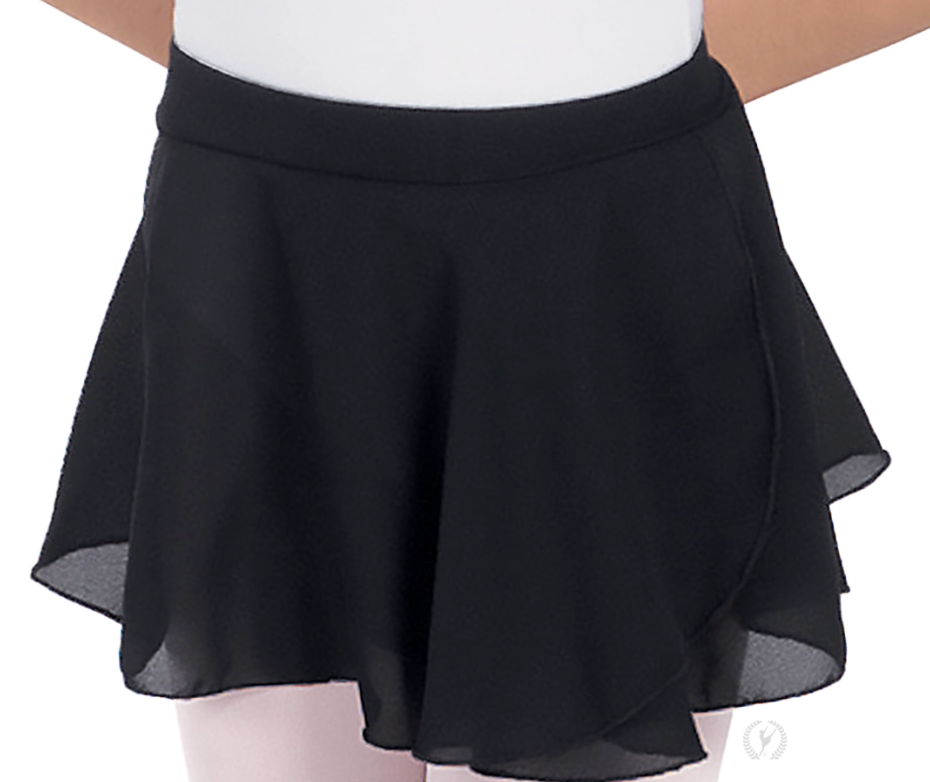 Girls Chiffon Mock Wrap Pull On Skirt